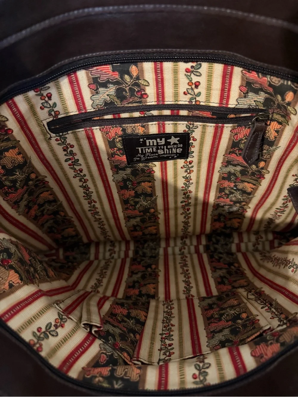 Longaberger Fall Floral Tapestry Tote